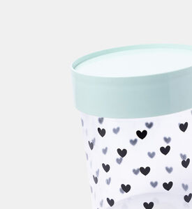 علبة تخزين بطبعة قلوب