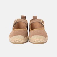 Buckle Strap Jute Sole Ballerina