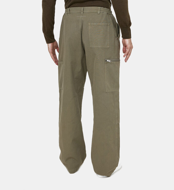 بنطال قطني واسع الساقين