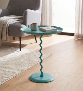 Leitmotiv Zig-zag Monochrome Side Table, Blue, Packshot View
