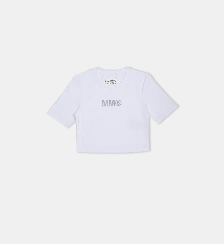 Cotton Logo-print Ribbed Crop Top