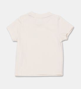 Boss Matte Contrasting Logo-print T-shirt, Beige, 6m, Packshot View