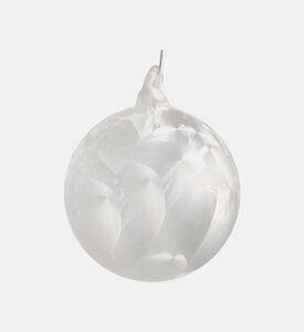 Clear Glass Frosted Ball Ornament Clear Glass Frosted Ball Ornament