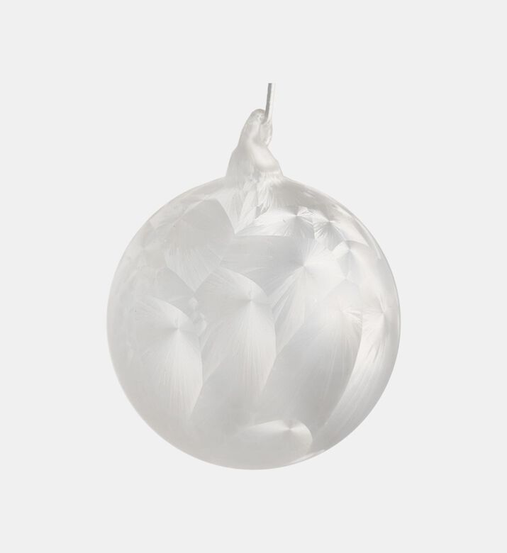 Clear Glass Frosted Ball Ornament Clear Glass Frosted Ball Ornament