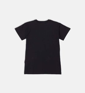 فستان قصير بأكمام قصيرة بطبعة دب تيدي