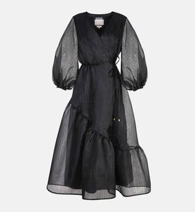 Long-sleeve Wrap Dress