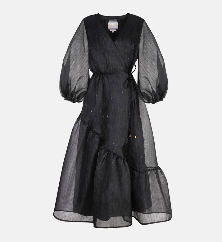 Long-sleeve Wrap Dress