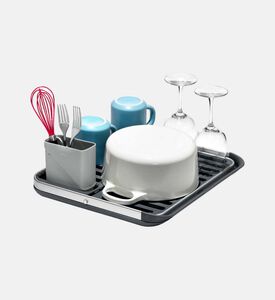 رف أطباق مسطح من الألومنيوم قابل للطي