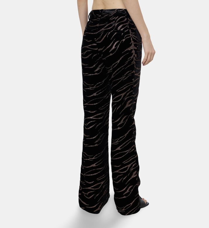 Zadig et Voltaire Glitter-print Flared Pants, Model View
