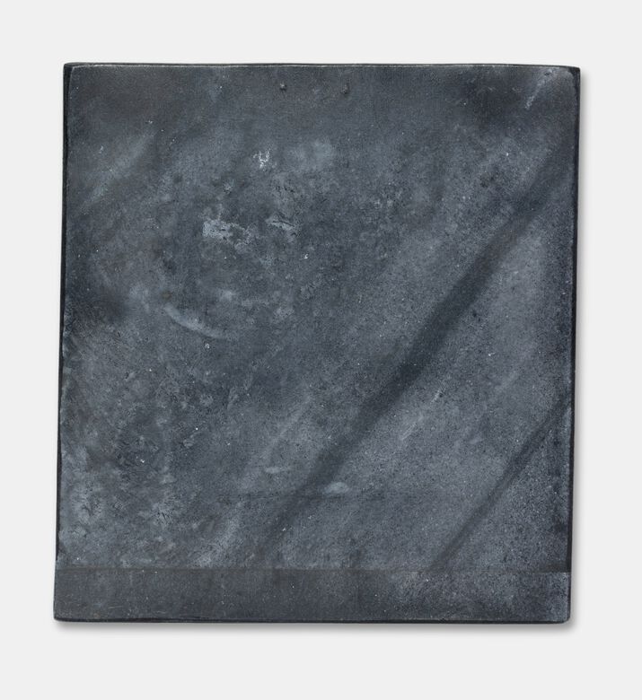 Home Deco and More Quadro Polished Marble Tissue Box, Grey, Packshot View