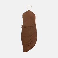 Delphine Fitted Asymmetric Hem Dress