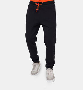 بنطال رياضي منقوش برباط خصر بشعار