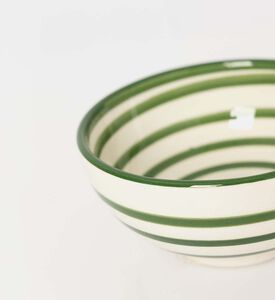 Easy Life Hand-painted Ceramic Bowl, Green, Packshot View