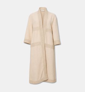 Edward Achour Paris Vertical Woven Trim Coat, Packshot View