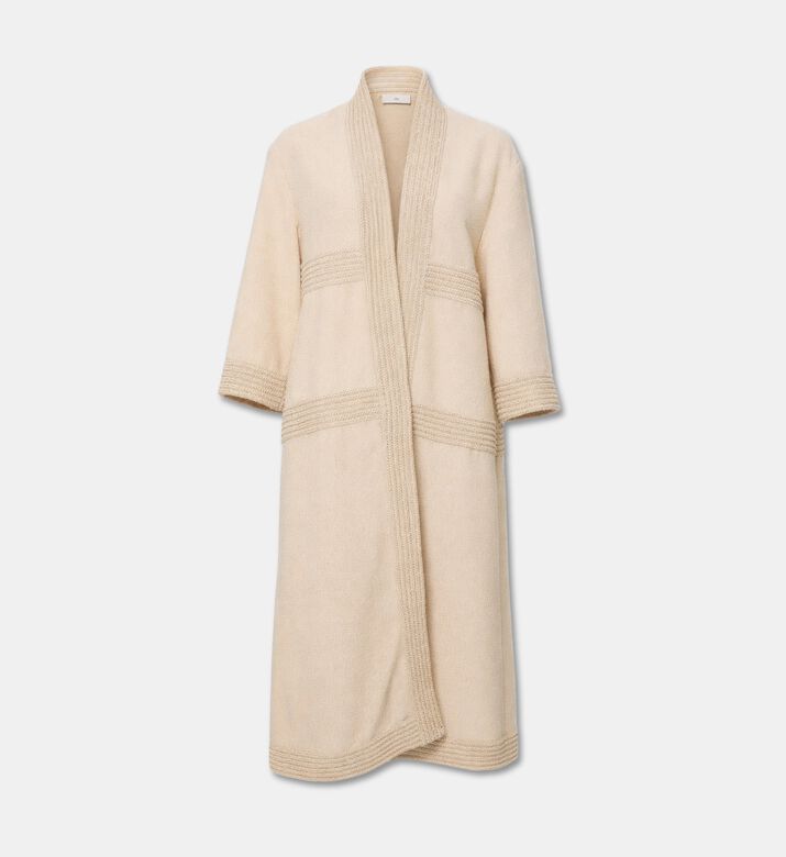 Edward Achour Paris Vertical Woven Trim Coat, Packshot View