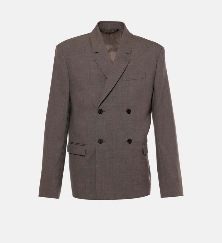 Wool Double-breasted Suit Jacket