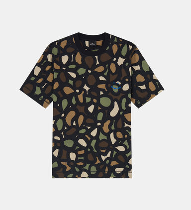 Monochrome Happy Floral Reversible T-shirt