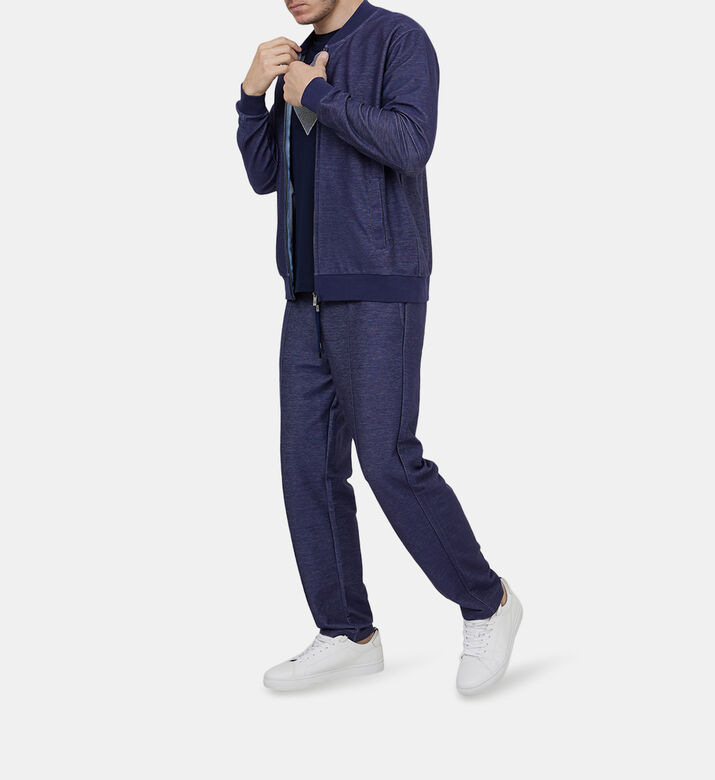 Zip-up Cotton-blend Sweatshirt