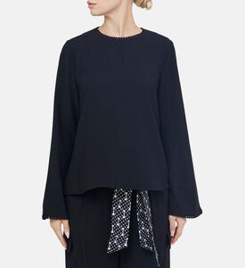 توب كريب تالي ذو مظهر صدفي