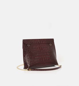 Strathberry Stylist Embossed Croc Crossbody Bag, Burgundy, Packshot View