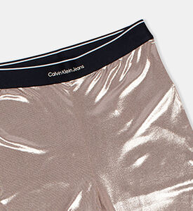 Girl Metallic Coated Leggings