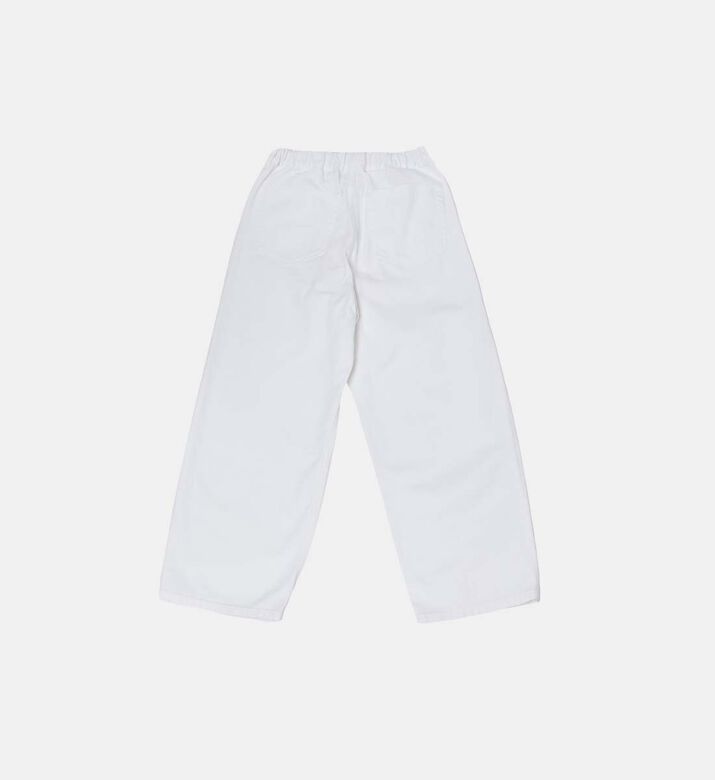 جينز واسع الأرجل وخصر عالي