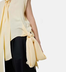 Plan C Side Tie Closure V-neck Top, Model View