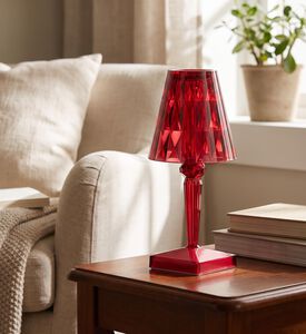 Leitmotiv Gem Geometric Table Lamp, Red, Packshot View