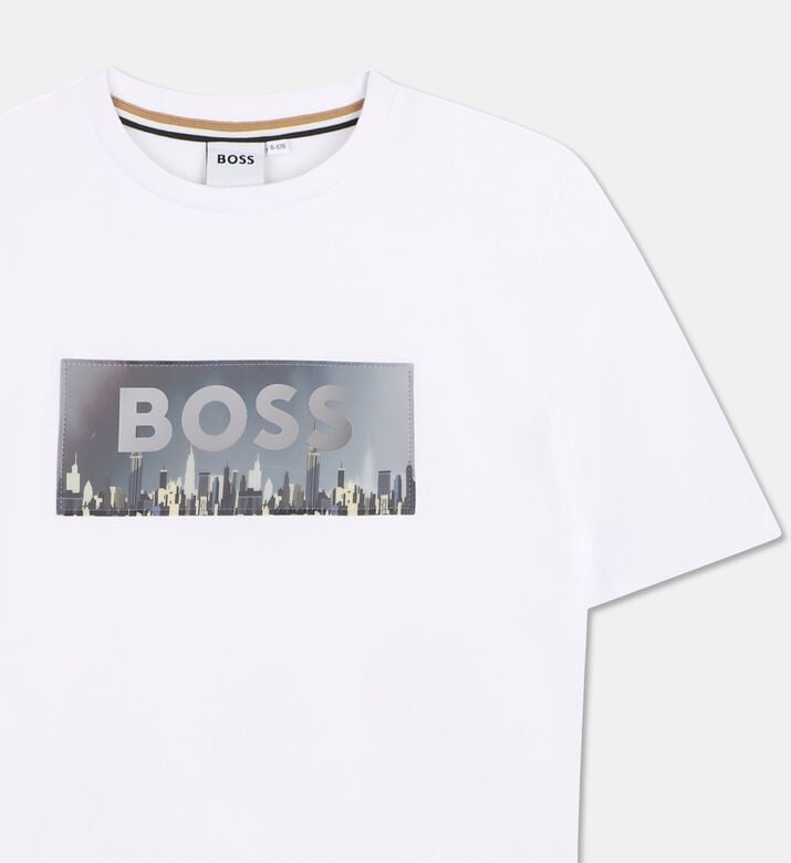 Boss Lenticular Design Jersey T-shirt, White, 14y, Packshot View