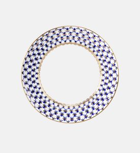 Cobalt Net Bone China Wave Plate