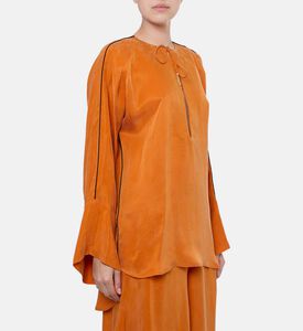 Niluu Tie Closure Long-sleeve Top, Model View