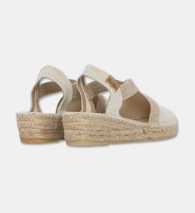 Toni Pons Verdi Vegan Canvas Wedge Espadrille, Off-white, Eu-42, Packshot View