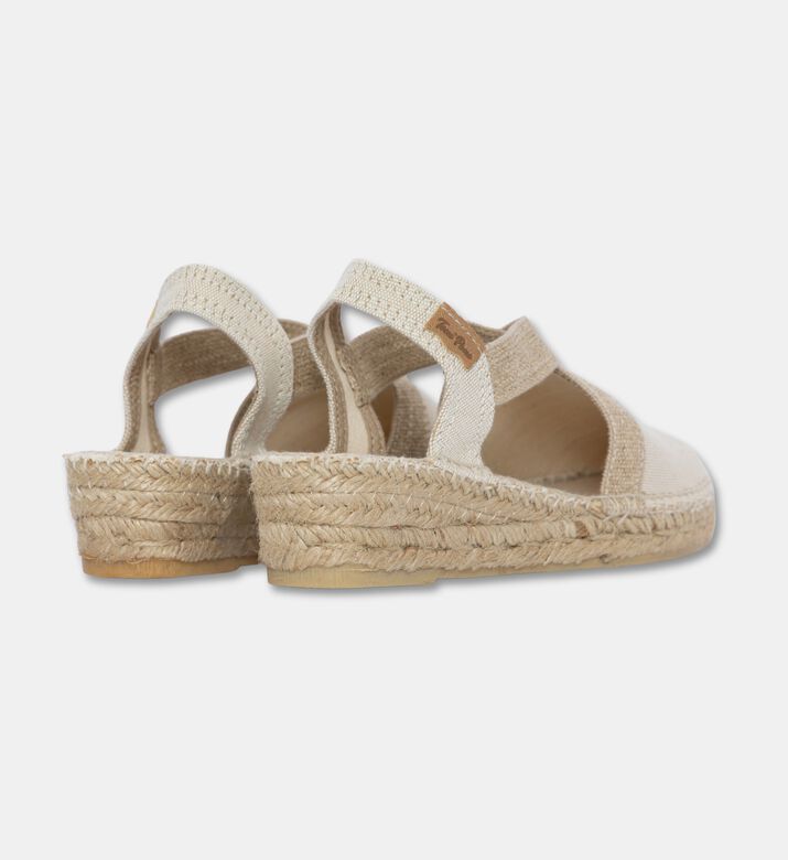 Toni Pons Verdi Vegan Canvas Wedge Espadrille, Off-white, Eu-42, Packshot View