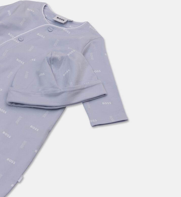 Boss Printed Pajama Hat Bib Set, Packshot View