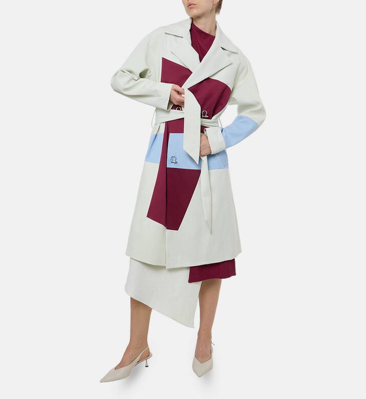Martan Tijmen Patchwork Coat, Model View Martan Tijmen Patchwork Coat, Model View