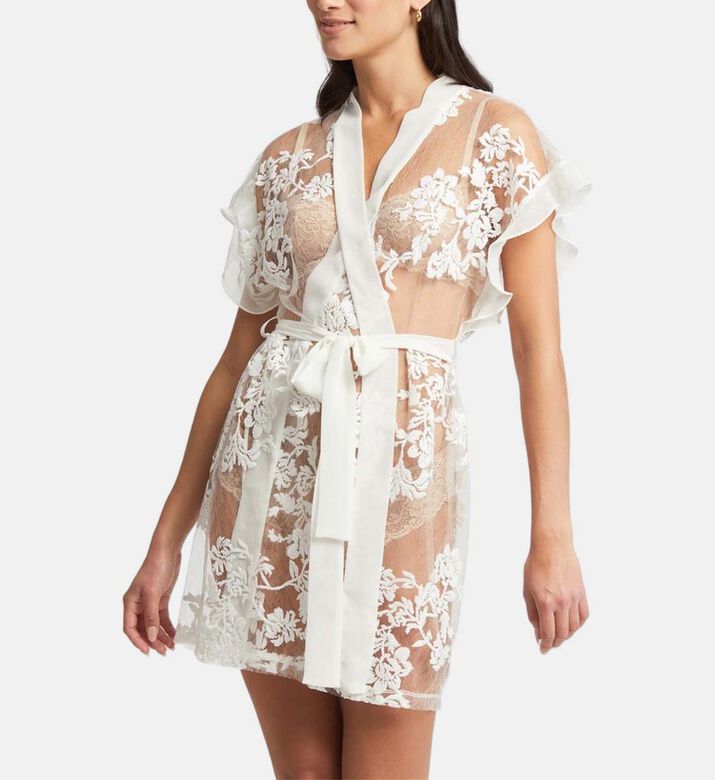 Floral Pattern Short-sleeve Cover-up