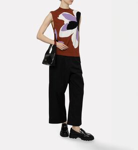 Plan C Wide-leg Elastic Waist Trousers, Model View