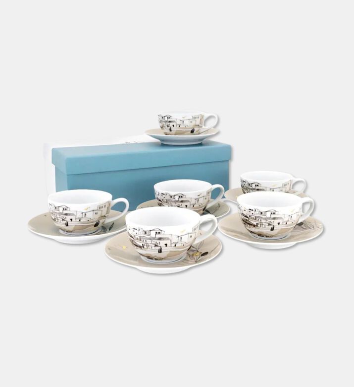 Silsal Porcelain Teacups Saucers S6, Packshot View
