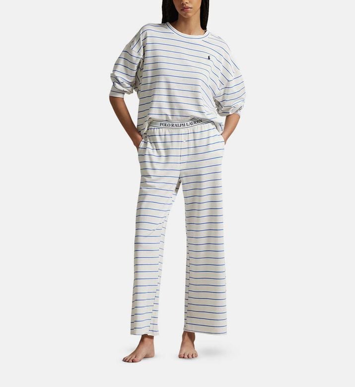 Polo by Ralph Lauren Striped Long-sleeve Pajama Set, Model View