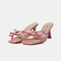 Polka Dot Tulle Bow Heeled Sandals
