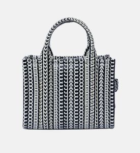 حقيبة حمل جلدية صغيرة بحروف كبيرة