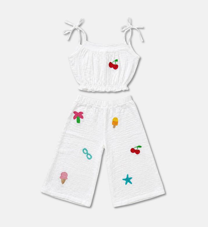 MiniMill Girls Cherry Embroidered Set, Packshot View