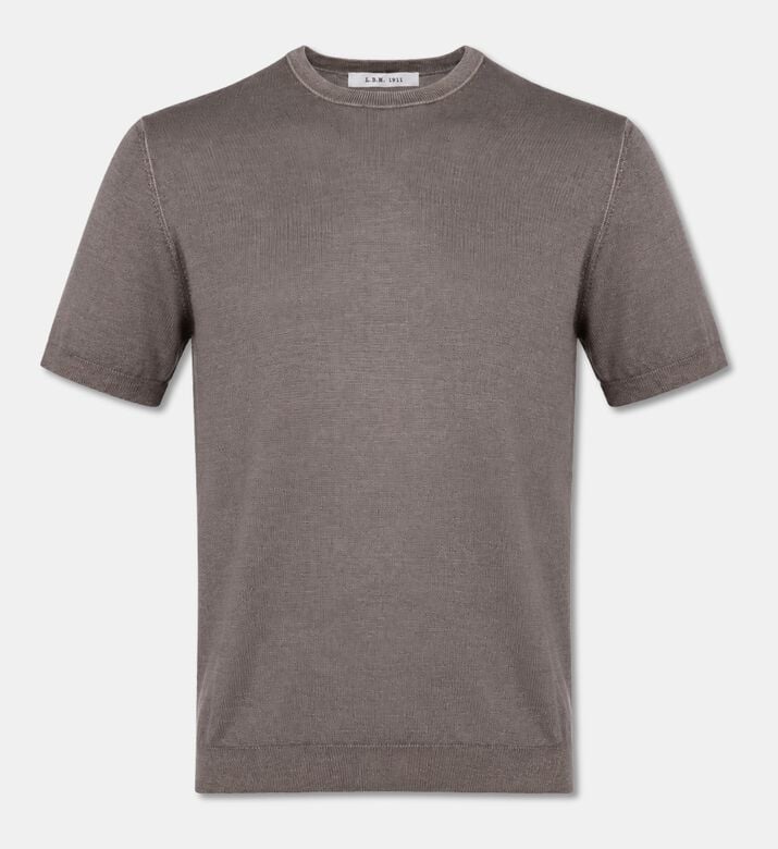 L.B.M Short-sleeve Fine-knit Sweater, Packshot View