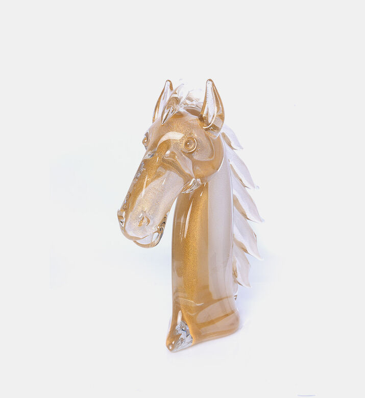 Horse Head Crystal Sculpture