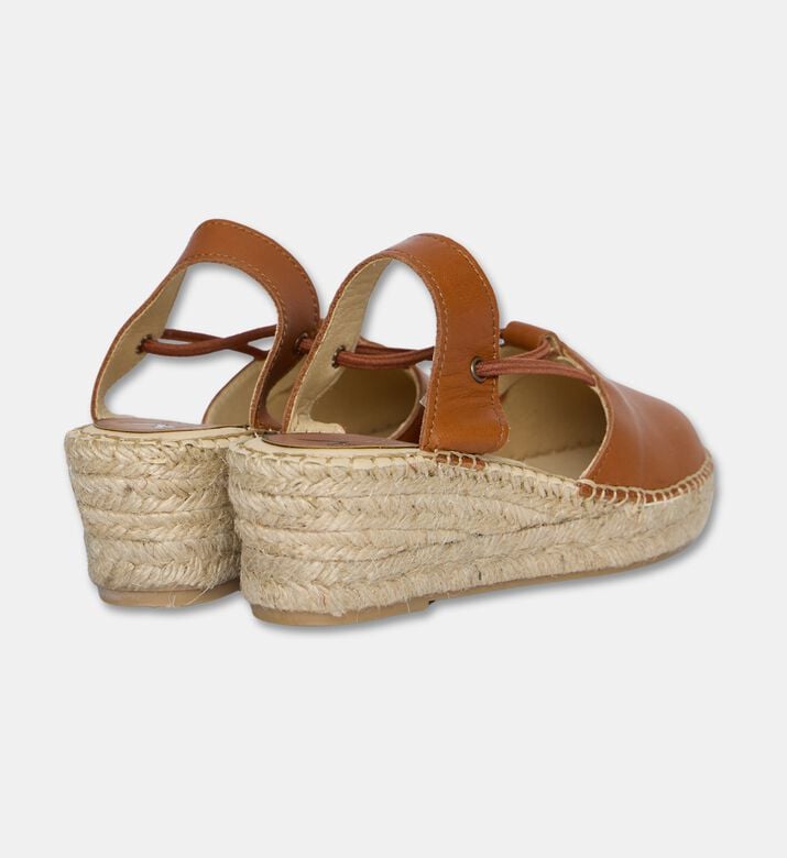 Salvi Lace-up Espadrille Wedge Sandal, Camel, Eu-41, Packshot View