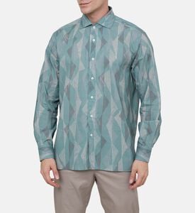 قميص قطن ضيق طويل الأكمام