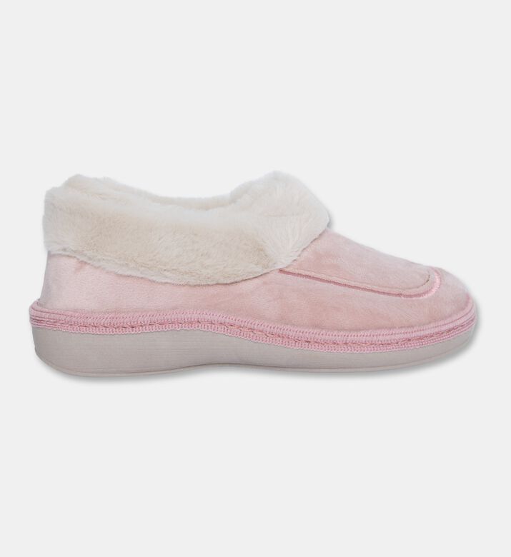 Salvi Faux-fur Trim Velvet-like Loafers, Light-pink, Eu-41, Packshot View