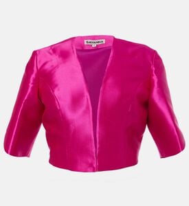 Savanna Bell-shaped Sleeves V-neck Jacket, Fuchsia, M, Packshot View Savanna Bell-shaped Sleeves V-neck Jacket, Fuchsia, M, Packshot View