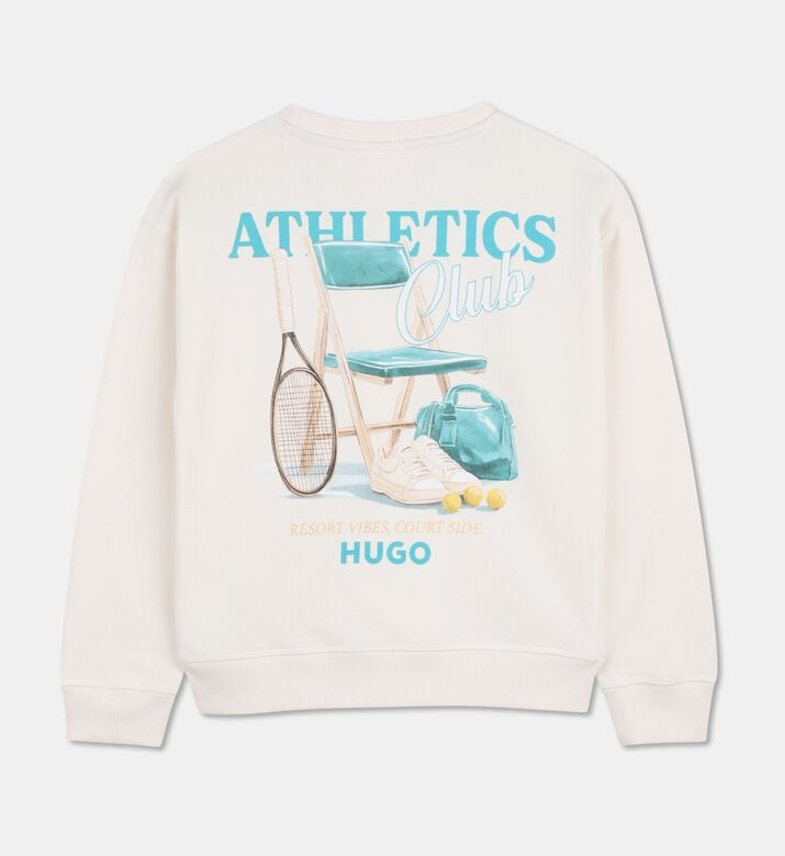 Hugo Logo-print Crewneck Long-sleeve Sweatshirt, Packshot View