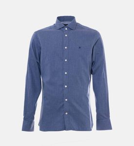 Hackett London Shirt Flannel, Blue, S, Packshot View